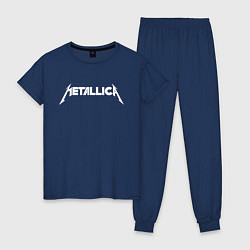Пижама хлопковая женская Metallica, цвет: тёмно-синий