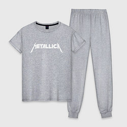 Пижама хлопковая женская Metallica, цвет: меланж