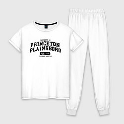 Пижама хлопковая женская Princeton Plainsboro, цвет: белый