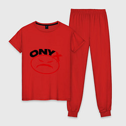 Пижама хлопковая женская Onyx, цвет: красный