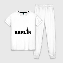 Пижама хлопковая женская Берлин, цвет: белый