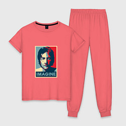 Пижама хлопковая женская Lennon Imagine, цвет: коралловый