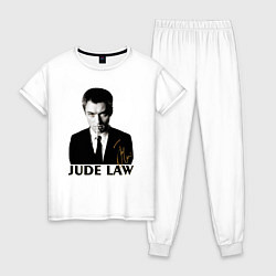 Пижама хлопковая женская Jude Law, цвет: белый