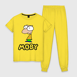 Пижама хлопковая женская Moby, цвет: желтый