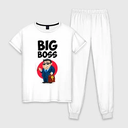 Пижама хлопковая женская Big Boss / Начальник, цвет: белый