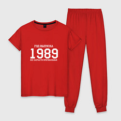 Пижама хлопковая женская Год выпуска 1989, цвет: красный