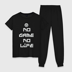 Пижама хлопковая женская No game No life, цвет: черный