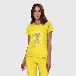 Пижама хлопковая женская Mosse: Trade Mark, цвет: желтый — фото 2