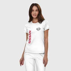 Пижама хлопковая женская Nissan Style, цвет: белый — фото 2