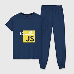 Пижама хлопковая женская Vanilla JS, цвет: тёмно-синий