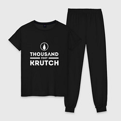 Пижама хлопковая женская Thousand Foot Krutch, цвет: черный
