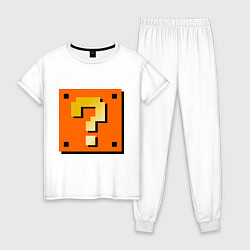 Пижама хлопковая женская Mario box, цвет: белый