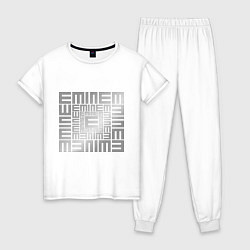 Пижама хлопковая женская Emineminem silver, цвет: белый