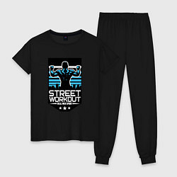 Пижама хлопковая женская Street WorkOut: Real sport, цвет: черный