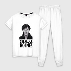 Пижама хлопковая женская Sherlock Holmes, цвет: белый