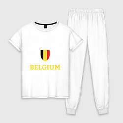 Пижама хлопковая женская Belgium, цвет: белый
