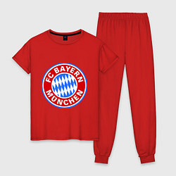 Пижама хлопковая женская Bayern Munchen FC, цвет: красный