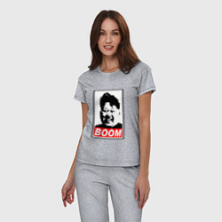 Пижама хлопковая женская BOOM: Kim Chen Eun, цвет: меланж — фото 2