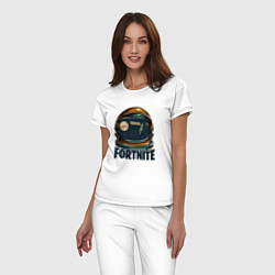 Пижама хлопковая женская Fortnite: I Need Space, цвет: белый — фото 2
