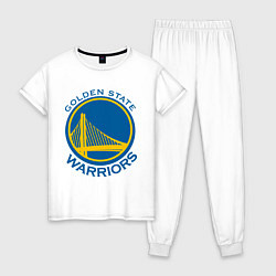 Пижама хлопковая женская Golden state Warriors, цвет: белый