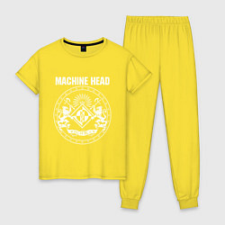 Пижама хлопковая женская Machine Head MCMXCII, цвет: желтый