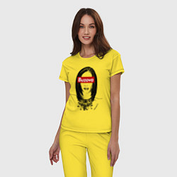 Пижама хлопковая женская Buzova Supreme, цвет: желтый — фото 2
