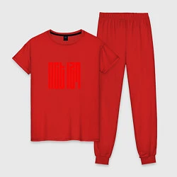 Пижама хлопковая женская NCT 127, цвет: красный