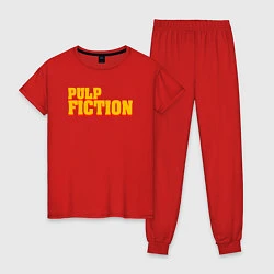 Пижама хлопковая женская Pulp Fiction, цвет: красный