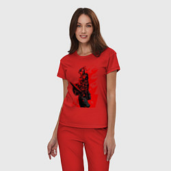 Пижама хлопковая женская Убийца гоблинов, цвет: красный — фото 2