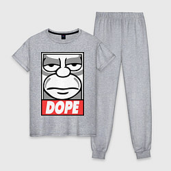 Пижама хлопковая женская Homer dope, цвет: меланж