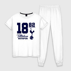 Пижама хлопковая женская FC Tottenham 1882, цвет: белый
