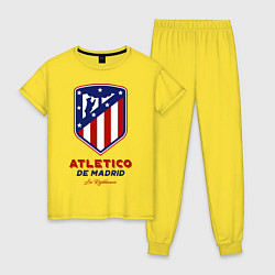 Пижама хлопковая женская Atlecito de Madrid, цвет: желтый