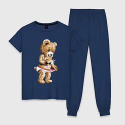 Пижама хлопковая женская Nasty Bear, цвет: тёмно-синий