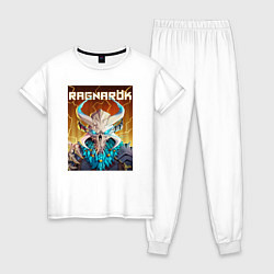 Пижама хлопковая женская Fortnite: Ragnarok, цвет: белый