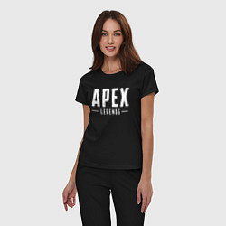 Пижама хлопковая женская Apex Legends, цвет: черный — фото 2