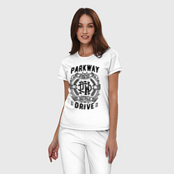Пижама хлопковая женская Parkway Drive: Australia, цвет: белый — фото 2