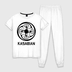 Пижама хлопковая женская Kasabian: Symbol, цвет: белый