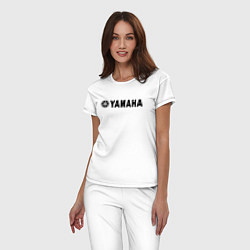 Пижама хлопковая женская YAMAHA, цвет: белый — фото 2