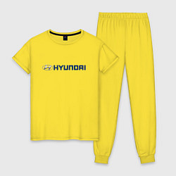 Пижама хлопковая женская HYUNDAI, цвет: желтый