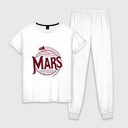 Пижама хлопковая женская Mars цвета белый — фото 1