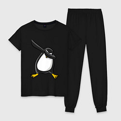 Пижама хлопковая женская DAB Pinguin, цвет: черный