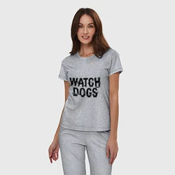 Пижама хлопковая женская Watch Dogs, цвет: меланж — фото 2