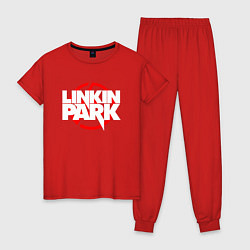 Пижама хлопковая женская LINKIN PARK, цвет: красный