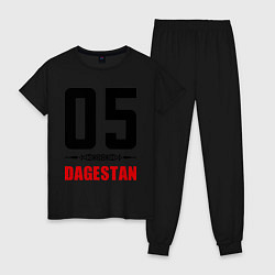 Пижама хлопковая женская 05 Dagestan, цвет: черный