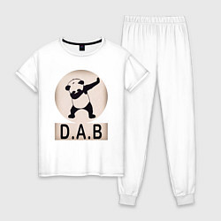 Пижама хлопковая женская DAB Panda, цвет: белый