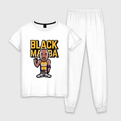 Пижама хлопковая женская Kobe - Black Mamba, цвет: белый