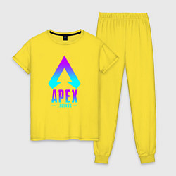 Пижама хлопковая женская APEX LEGENDS, цвет: желтый