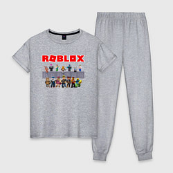 Пижама хлопковая женская ROBLOX, цвет: меланж