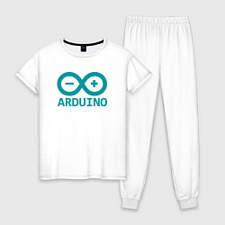 Пижама хлопковая женская Arduino, цвет: белый