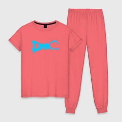 Пижама хлопковая женская DEVIL MAY CRY DMC, цвет: коралловый